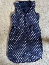 Madewell Odette Silk Polka Dot Mini Sleeveless Dress Navy White Size XS
