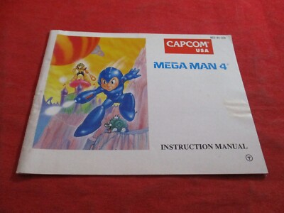 Mega Man 4 Nintendo NES Instruction Manual Booklet ONLY