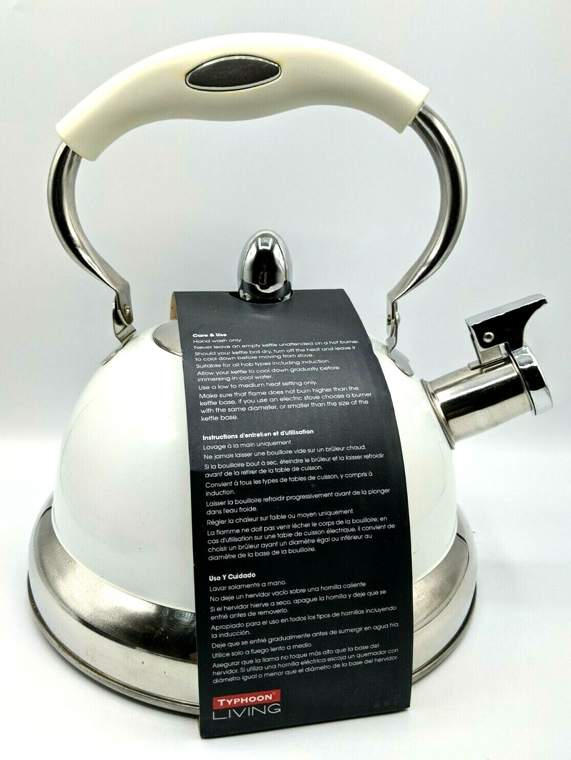 Typhoon Living Stove Top Kettle 2.5L White With some blemishes eBay