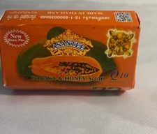 1× PAPAYA and HONEY Soap Asantee Face And body Anti Acne Wrinkles & Aging125 g