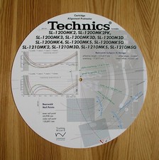 Technics SL-1200 Mk2-Mk5  SL-1210 Cartridge Alignment Protractor Baerwald 