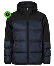 Image of BOSS J_Hamar 3 Water Repellent Down Jacket With Detachable Hood Navy RRP £389