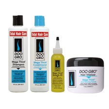 Doo Gro Mega Thick Growth Kit Shampoo, Conditioner, Oil, Hair Vitalizer Set