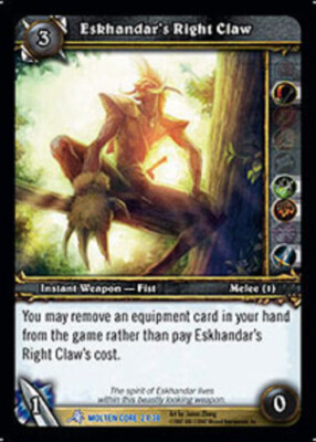 1x  Eskhandar's Right Claw - Foil - Rare Light Play Molten Core