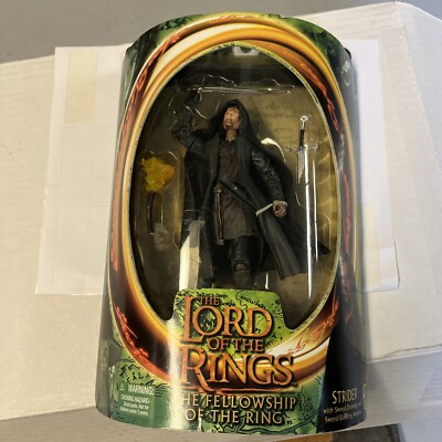 LORD OF THE RINGS FELLOWSHIP RING STRIDER ACTION FIGURE TOY BIZ 2001 ...