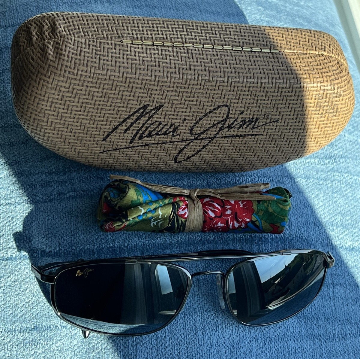 極美品・偏光　Maui Jim　サングラス　MJ-303-02　ブラックレンズ Maui Jim Big Island MJ 303 02 Gunmetal Frame + Grey Polarized