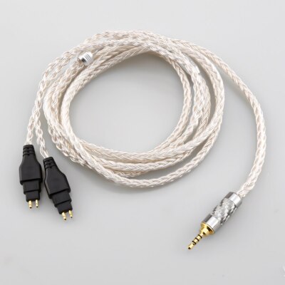16 Cores 7N OCC Silver Plated Earphone Cable For Sennheiser HD580 HD600 HD650