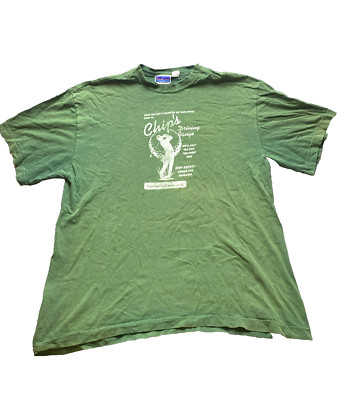 Vintage North Crest Shirt Adult Extra Large Green Chip's Driving Range Golf Mens
