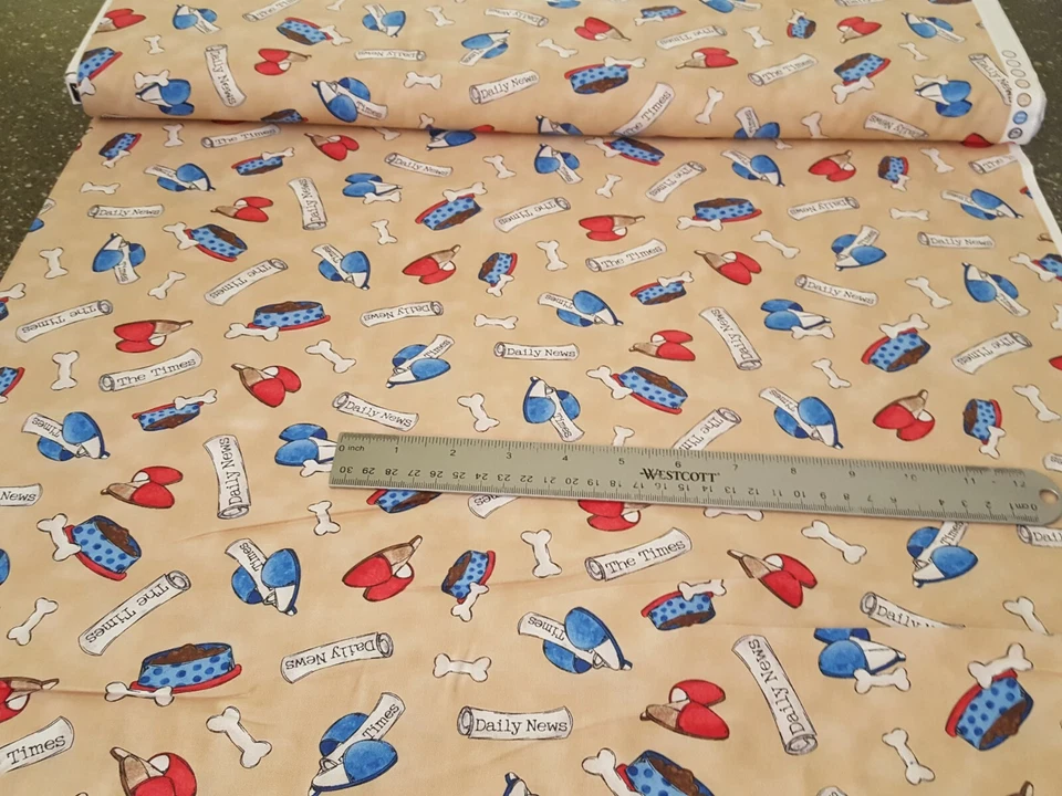 Zapatillas de hueso marrón A Dog's Life BTY Tara Reed acolchado tesoro papel de periódico Foto 3 de 3