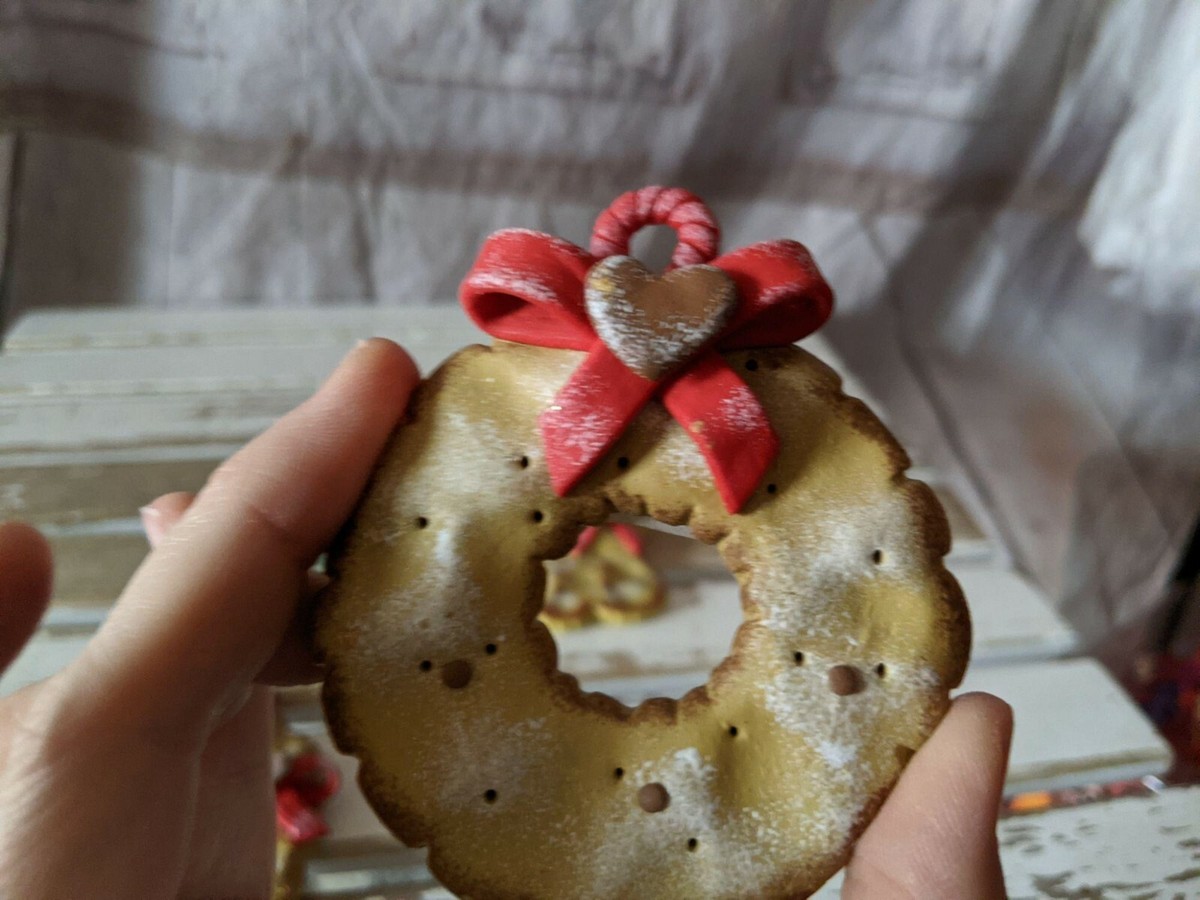 Vintage Cookie Tree Wreath Train Candy Cane Set of 5  display picture 1