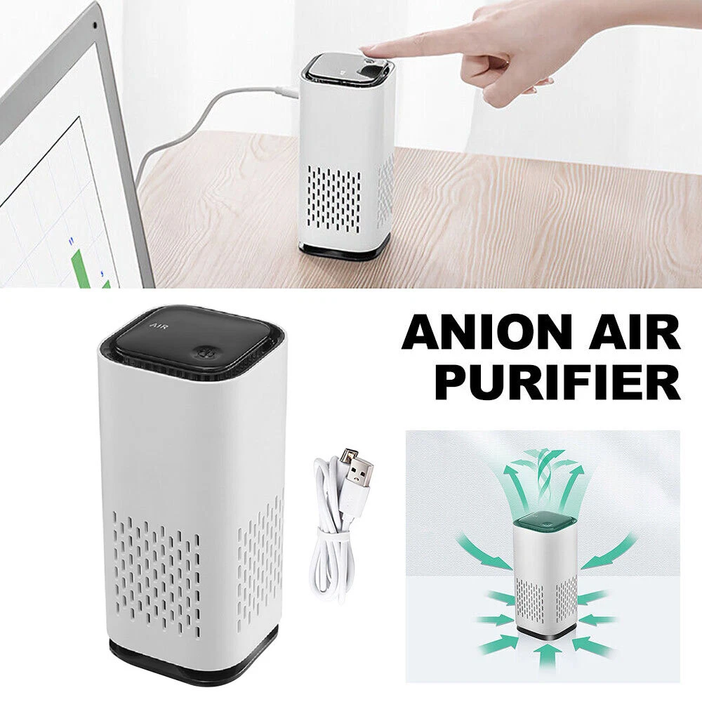 Mini Air Purifier Cleaner with HEPA Filter Negative Ion Dust Odor