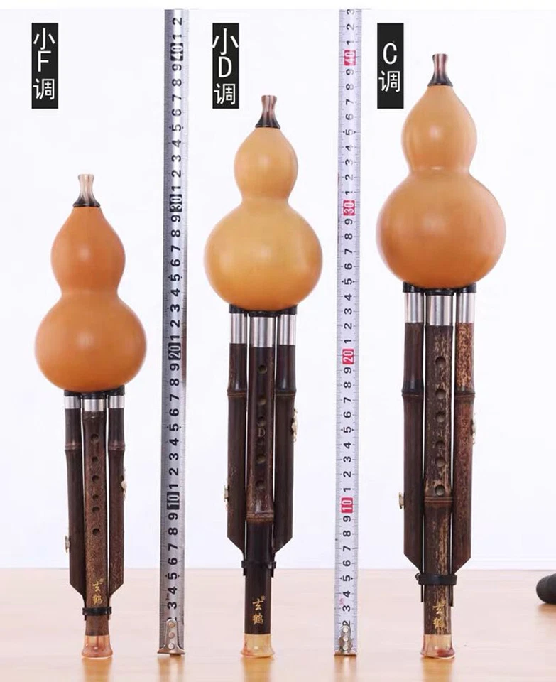 Flauta de bambú negra hecha a mano china Hulusi instrumento musical étnico llave F 1 pieza Foto 2 de 3