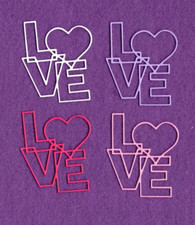 LOVE  30 die cuts scrapbook cards