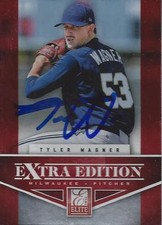 Tyler Wagner Milwaukee Brewers 2012 Panini Elite Signed Card