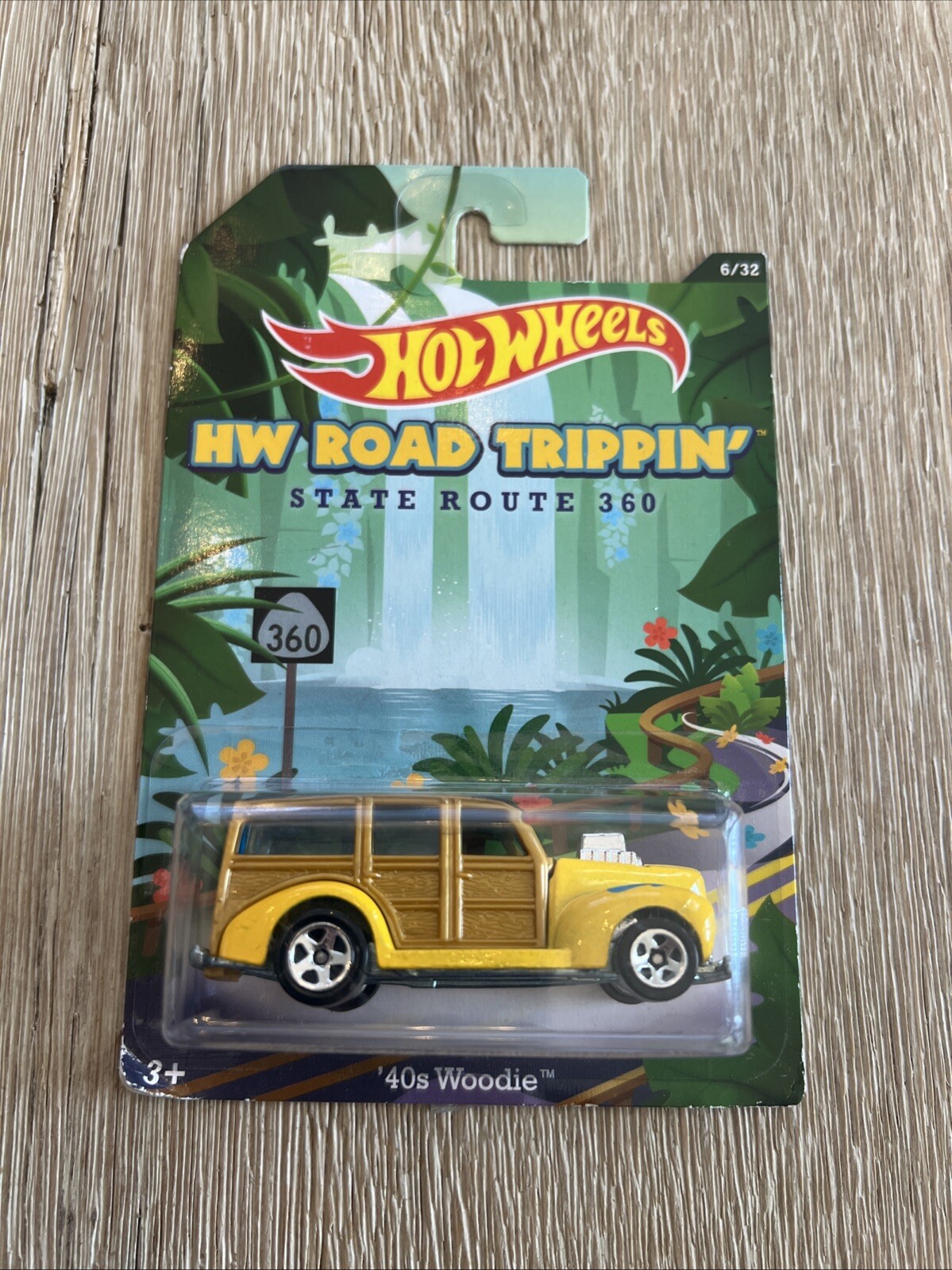 2014 Hot Wheels 6/32 HW Road Trippin'-State Route 360 '40s WOODIE Yellow B1