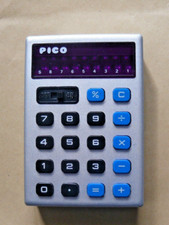 antyczny kalkulator elektroniczny Pico PA 80 N, 1975, instrukcja, etui