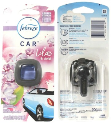 2 Count Febreze Limited Edition Car Lilac & Violet Scented Vent Clip 90539733