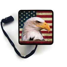 American Eagle USA Flag LED Hitch Cover Trailer Brake Light