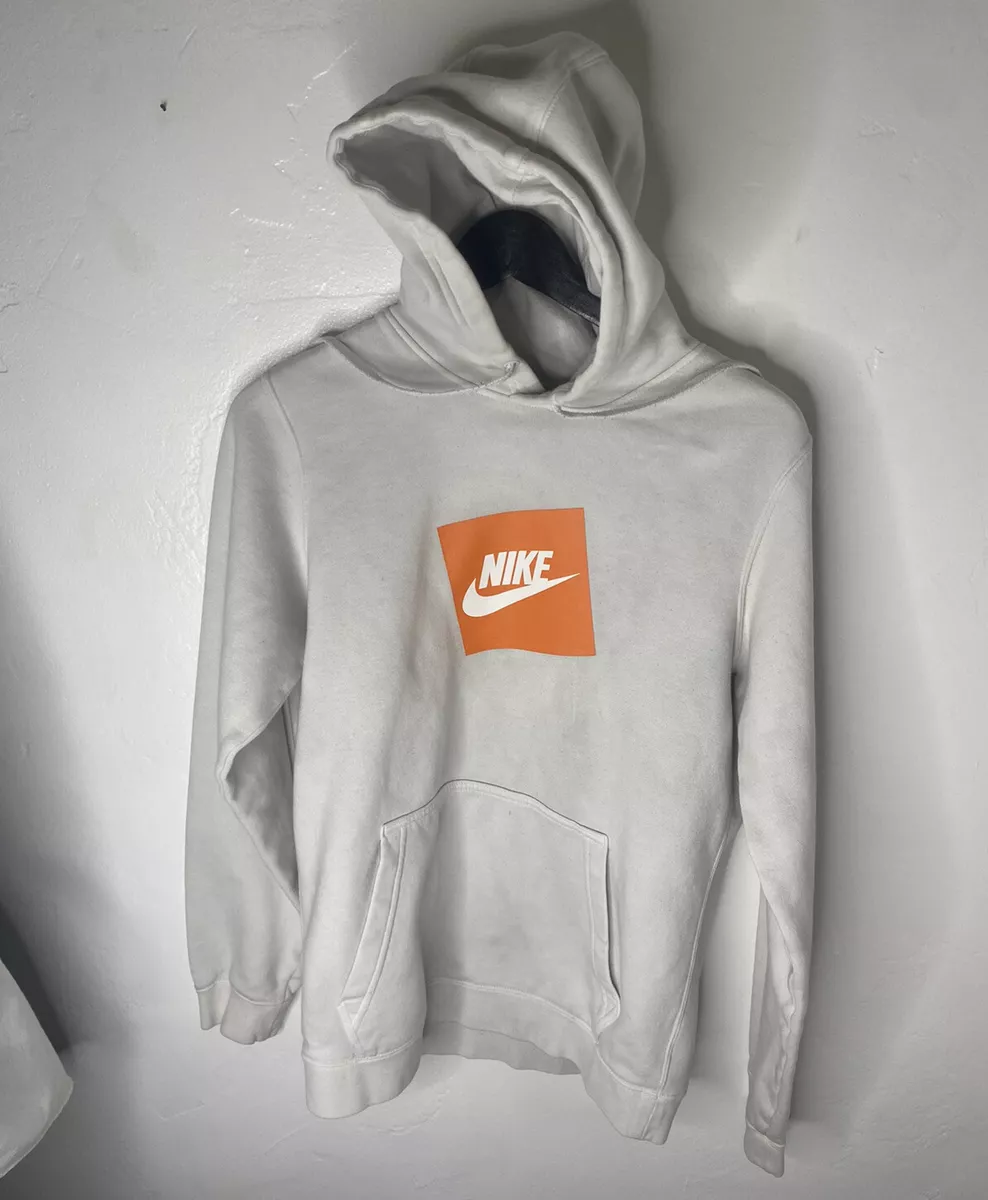Nike orange box store logo hoodie