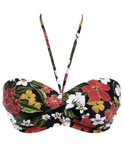 Freya Bikini Top Tiki Bar Size 32C Floral Underwired Strapless Bandeau Twist New - Picture 3 of 12