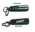 KAWASAKI  NINJA MOTORCYCLE BIKER EMBROIDERED TAG KEYCHAIN BELT KEY
