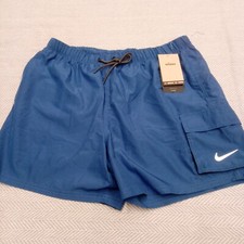 NIKE packable cargo volley 5-INCH SWIM SHORTS BLUE XL