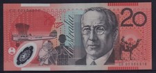 AUSTRALIAN BANKNOTE: 2002  $20 MACFARLANE / HENRY PREFIX CD 02 UNC NOTE