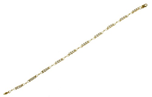 New Real Solid 14K Yellow Gold Tennis Bracelet Jewelry 7" Long 4.7 Grams - Picture 5 of 10