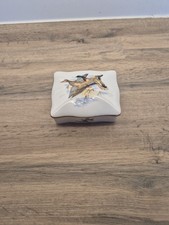 Hammersley & Co Bone China Bird Trinket Box – 4.25” – Lidded Dish