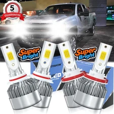 For Chevrolet Silverado 1500 2007-2021 LED Headlight High Low Beam Bulbs Kit