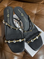 Katy Perry The Ladie Gemstone Kitten Heel Sandal /Black/Size 8