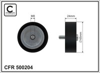 Caffaro 500204 Umlenk-/FüHrungsrolle, Keilrippenriemen FüR Ford