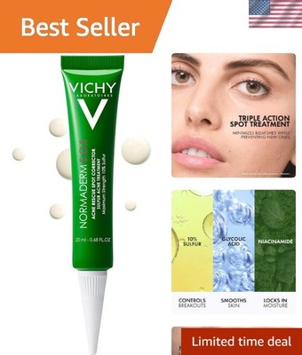 Vichy Normaderm Acne Spot Corrector - 10% Sulfur, Niacinamide & Glycolic Acid