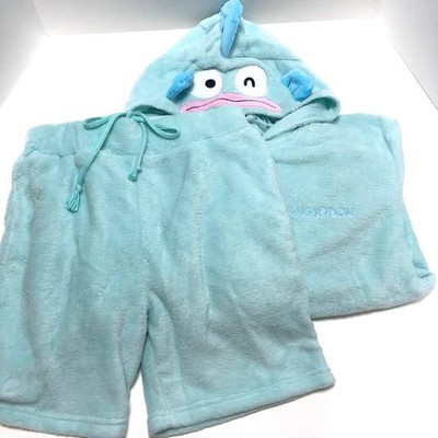 Sanrio Hangyodon Room wear size L Long Sleeve Short Pants Zipper Sanrio Sanrio