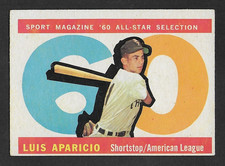 1960 Topps #559 Luis Aparicio, Sport Magazine All Star, 7th Series, NM- NRMT-