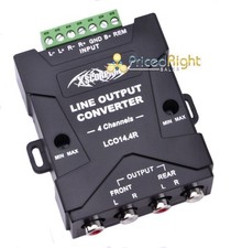 Pro Universal 2 Speaker to 4 RCA Line Output Signal Converter In / Out Hi / Low