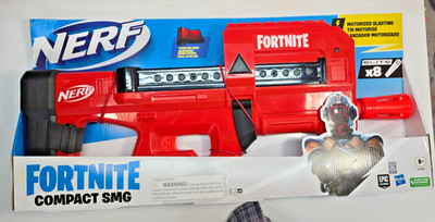 NERF Fortnite Compact SMG Motorized Dart Blaster Elite X8 SemiAuto w/8 Darts NEW