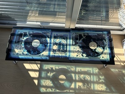 Diesel Foscarini Moroso Glastisch X-Ray Xraydio 2disc Couchtisch
