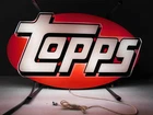 1990's RARE Topps STORE Vintage Neon Light Display Sign 15.5" x 9" x 4.5" WORKS
