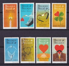 België 1966 ohne Wert/no value (für Inland) kompl. Satz/Set **/MNH
