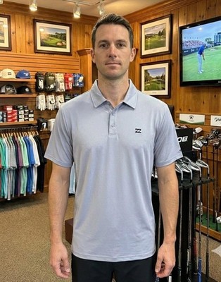 Billabong Coronado Golf Polo Lavender UPF 50 Quick Moisture Wick Herren 2XL 3835