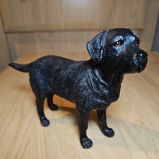 Black Labrador Dog Ornament Figurine Standing Dog Studies Range by Leonardo [N5]
