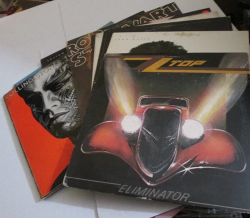 RECORD LOT 11 ROCK 80S LP ROLLING STONES ASIA ZZ TOP STEVE WINWOOD JOHN WAITE ++