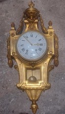 Cartel d'applique style Louis XVI époque Napoleon III Bronze Dorée