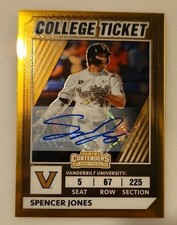 2022 Panini Elite Extra Edition - College Tickets Optic Spencer Jones 42 /99 