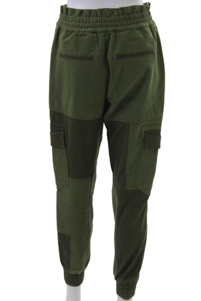Alice + Olivia Unisex Green Cargo Jogger Pants Size S - Image 3 of 4