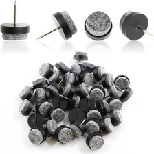 40 PCS Nail On Felt Pads for Chair Legs, 18mm Furniture Glides Chair Feet