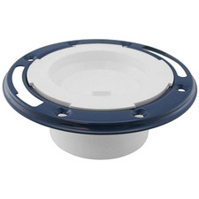 7 In. O.D. Plumbfit PVC Closet Toilet Flange W/Metal Ring  Knockout, Fits ove
