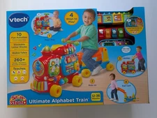 VTech Sit-to-Stand Ultimate Alphabet Train Ride-On Walker Pull Cart 4-in-1 Toy