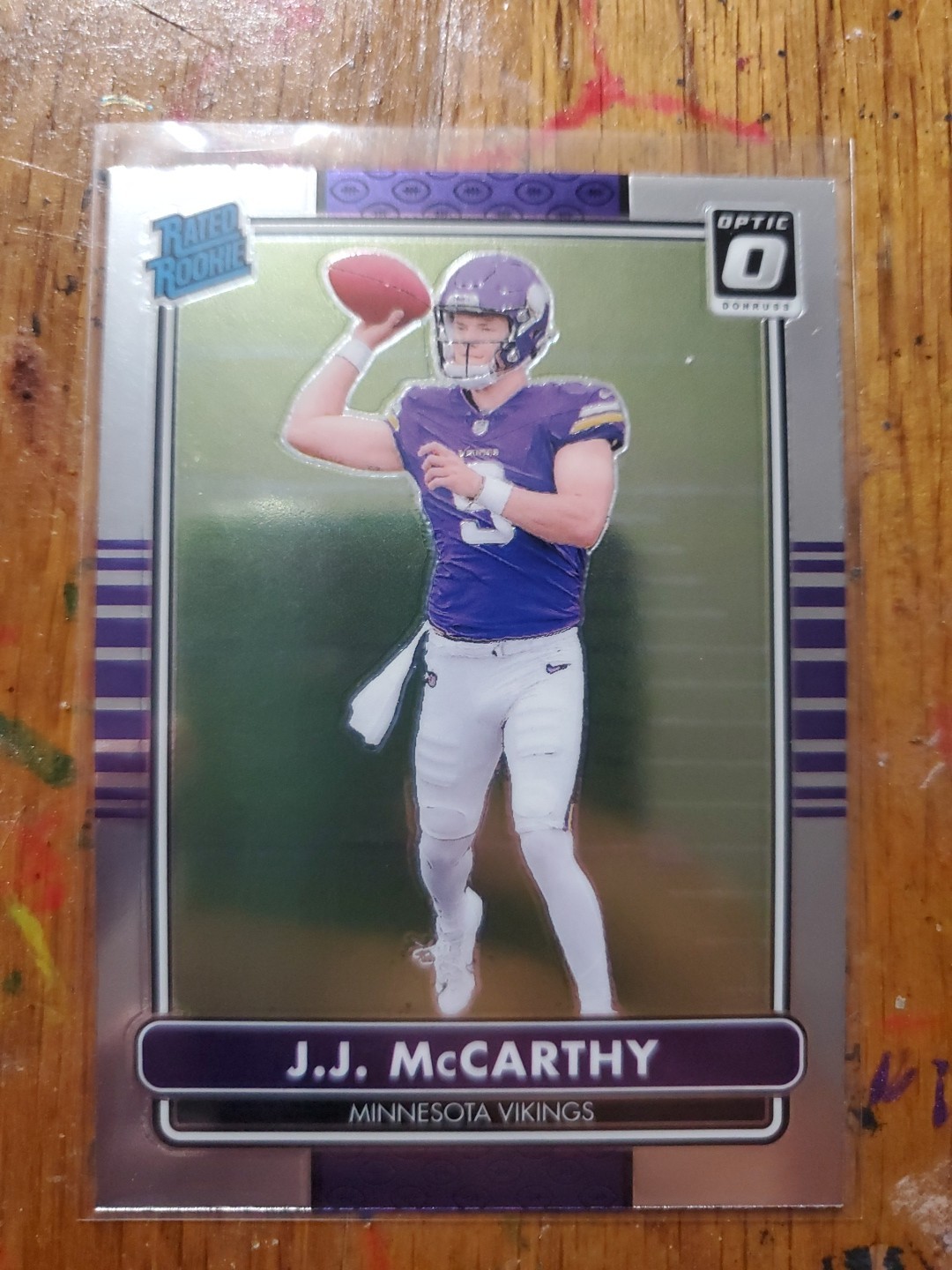 2024 Optic J.J. McCarthy 2014 Retro Series Insert #10 Minnesota Vikings